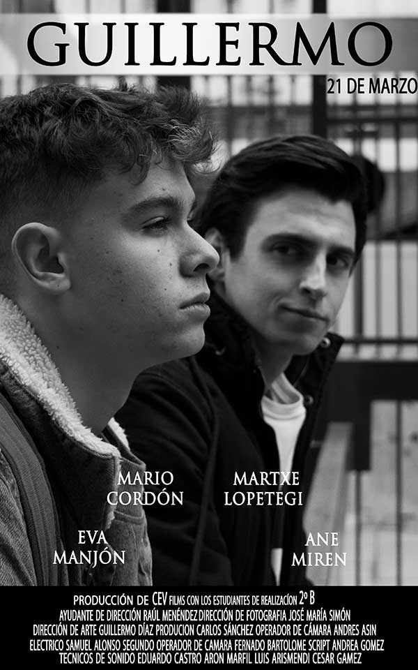 Cartel y link al cortometraje "Guillermo" Cartel cortometraje Guillermo
